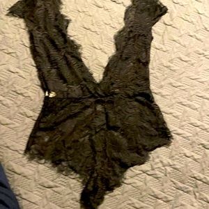 Lace One Piece Lingerie Boy Shorts